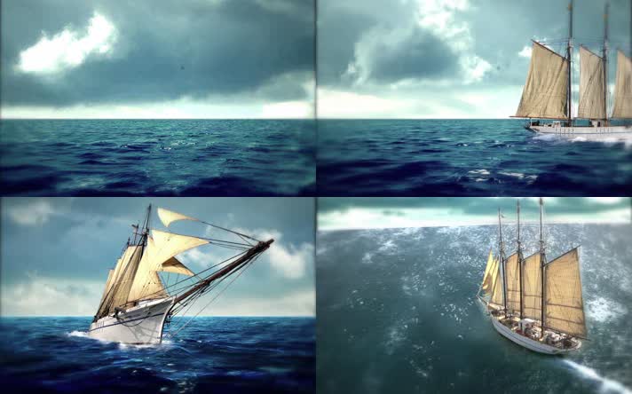 帆船动画视频