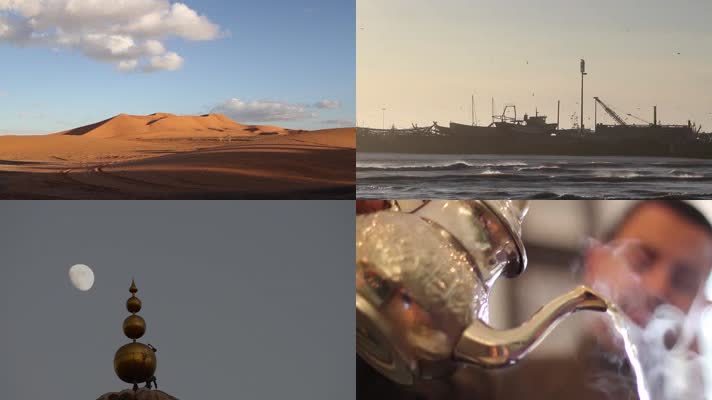 沙漠骆驼商队人文风景自然风光旅游宣传片