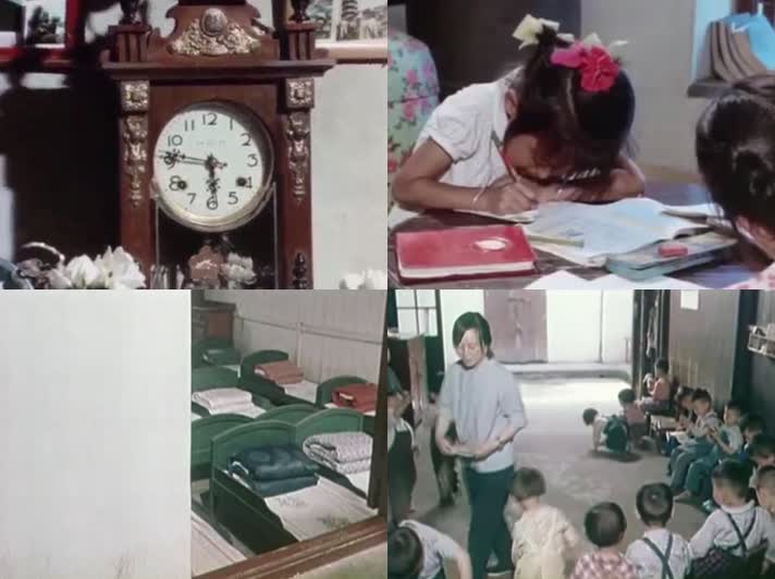 70年代农村家庭儿童学习幼儿园