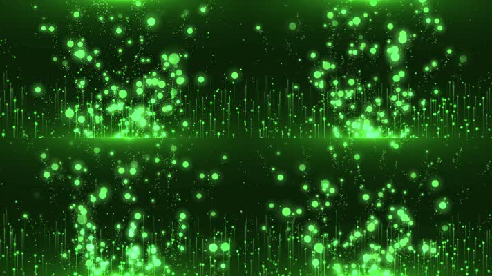 绿色粒子梦幻光斑背景