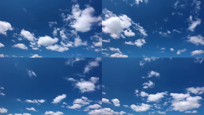 蓝天天空白云移动