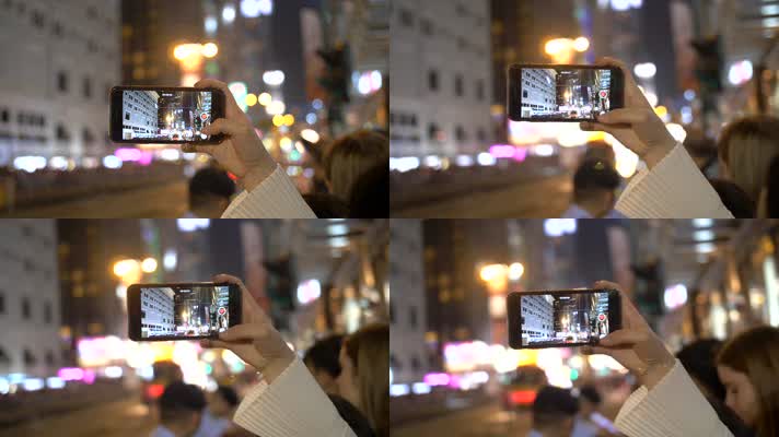 使用手机拍摄夜景视频