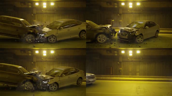 两汽车相撞交通事故