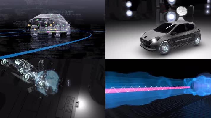 人类高速发展未来科技智能汽车无人驾驶信号