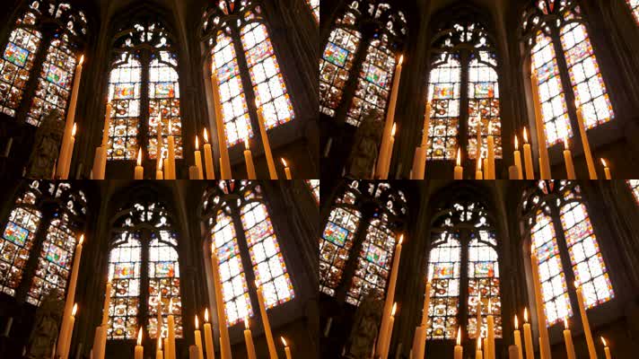 教堂彩色建筑玻璃