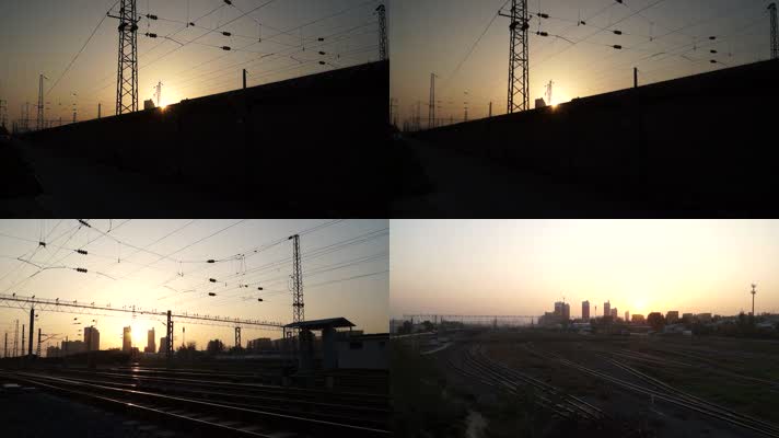 火车站上的夕阳
