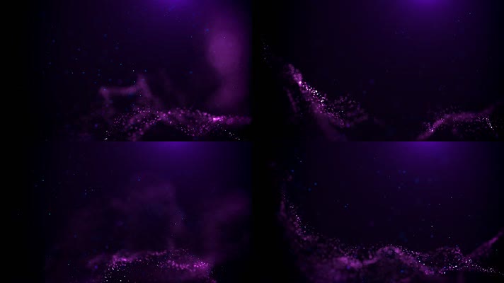 炫酷紫色粒子循环背景