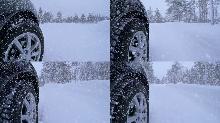 雪地 行驶 雪地开车  