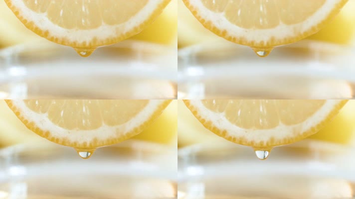 新鲜脐橙果汁滴落  升格视频