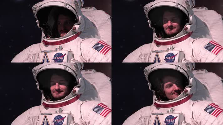 太空中的宇航员 4K视频