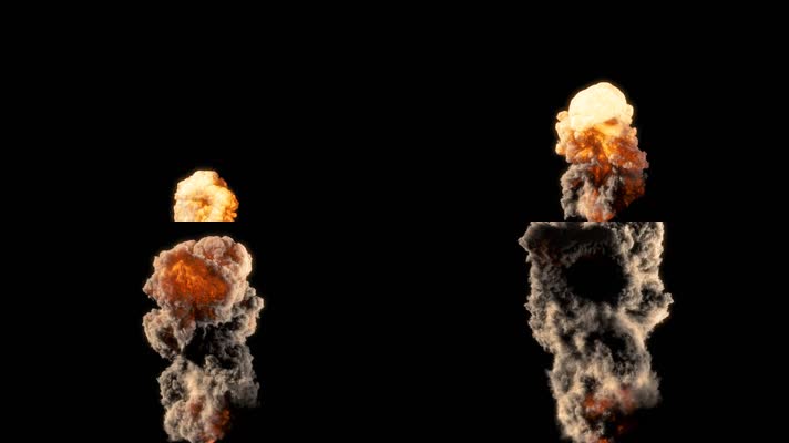 可换背景原子弹爆炸视频