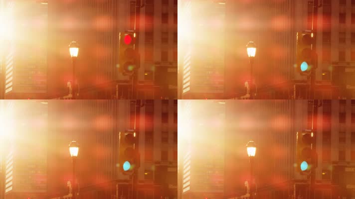 红绿灯交通信号灯闪烁变化 4K视频