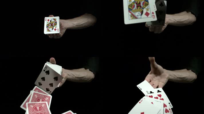 玩扑克 扑克片头 升格视频 