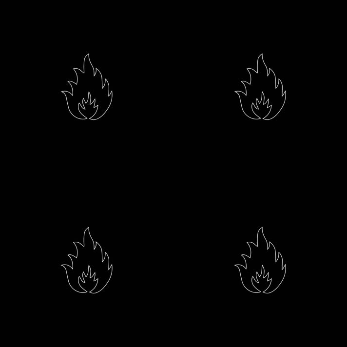 火焰动画 黑白动画 图标 