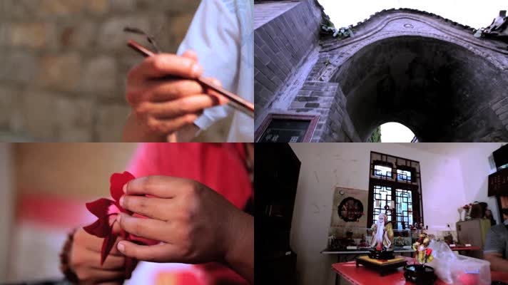 手工艺人传统街道中国风实拍视频
