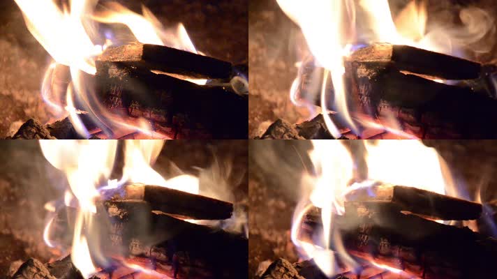 木头燃烧 
