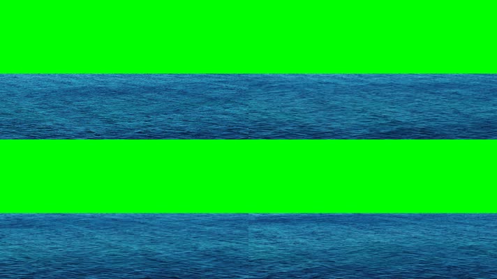 大海 海面 海平面 绿屏抠像  