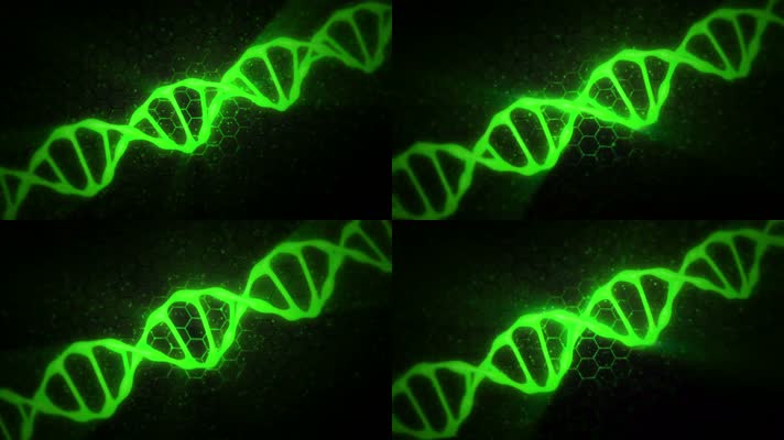 绿色旋转DNA医疗素材背景