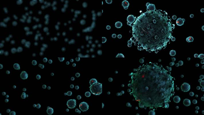 全网最新新型冠状病毒透明通道素材