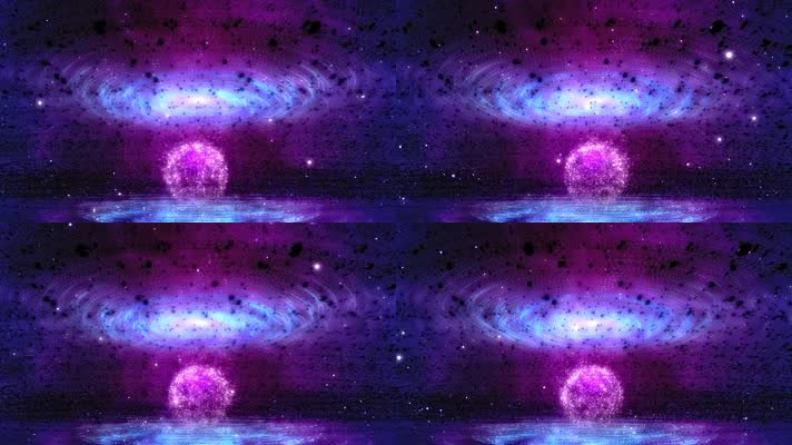 LED动态粒子背景视频之梦幻粒子宇宙星云