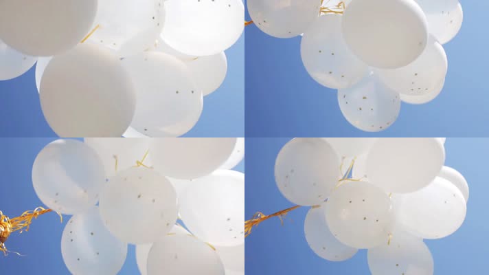 白色气球 儿童节 节日 庆祝  