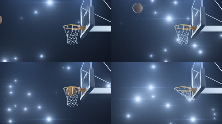 篮球进入篮筐动画