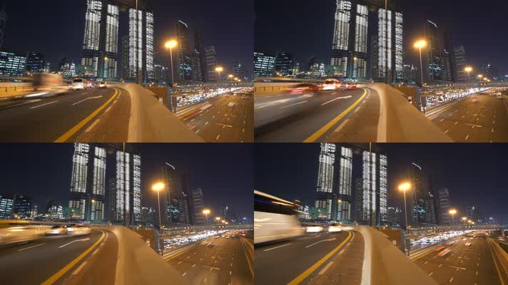 夜间交通 城市道路 