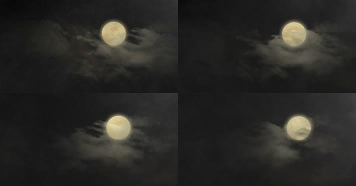 【原创】4K月亮和云月黑风高