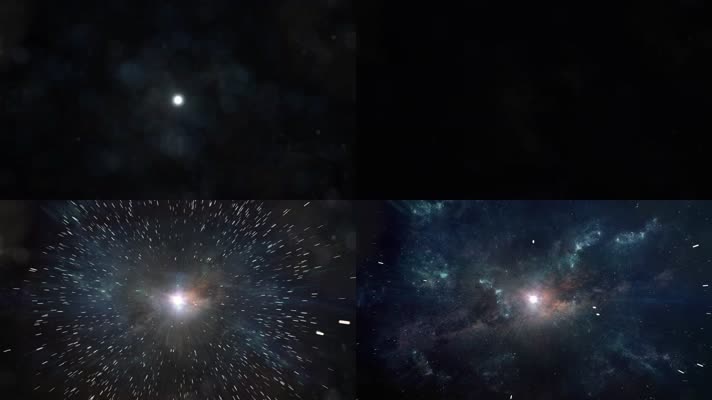 宇宙空间爆炸动画视频素材