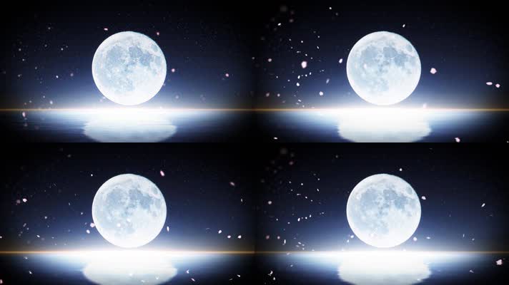 月亮led舞台视频背景ae模版