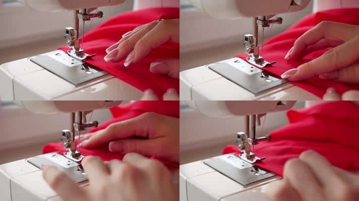 缝纫机 缝纫 裁剪 做衣服 