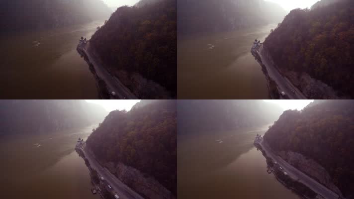 航拍长江三峡景色 