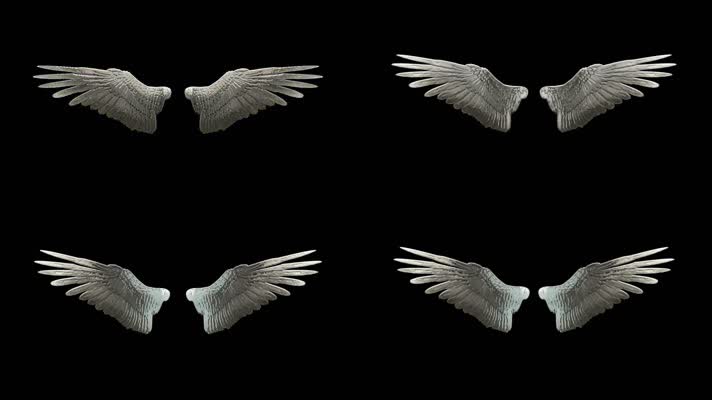 银色翅膀(带透明通道)