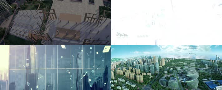 47.一分钟通过用三维城市建筑生长动画