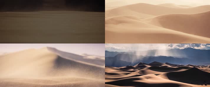 沙漠沙丘飞沙