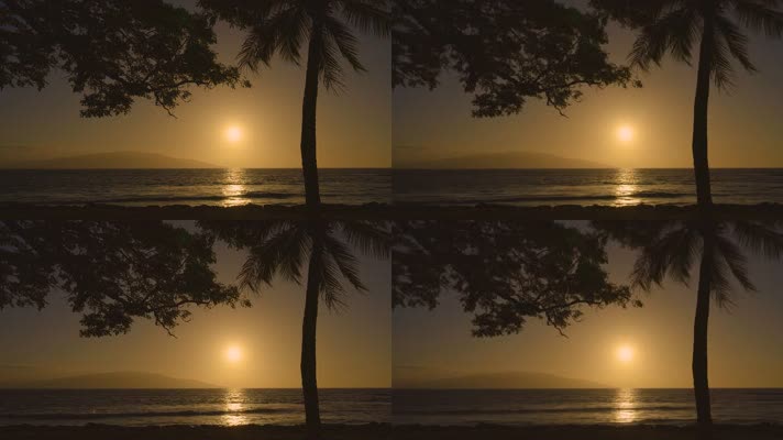 海边日落背景视频
