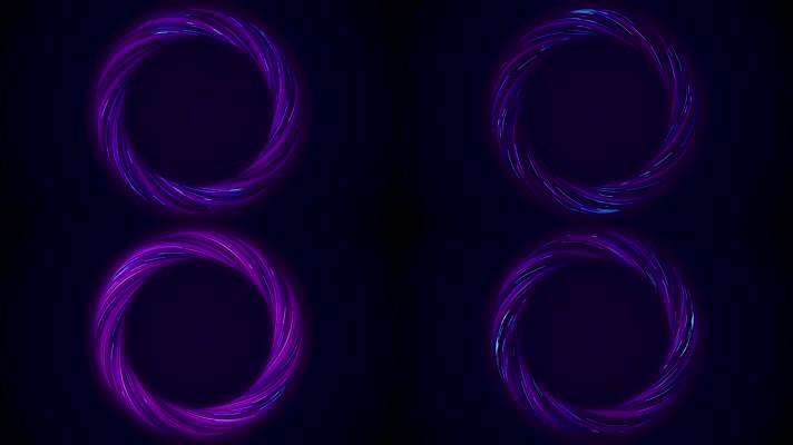 【4K】梦幻紫色圆环粒子