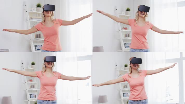 美女体验VR眼镜 
