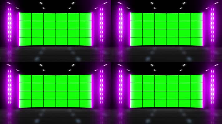 动感LED舞台视频背景绿幕抠像