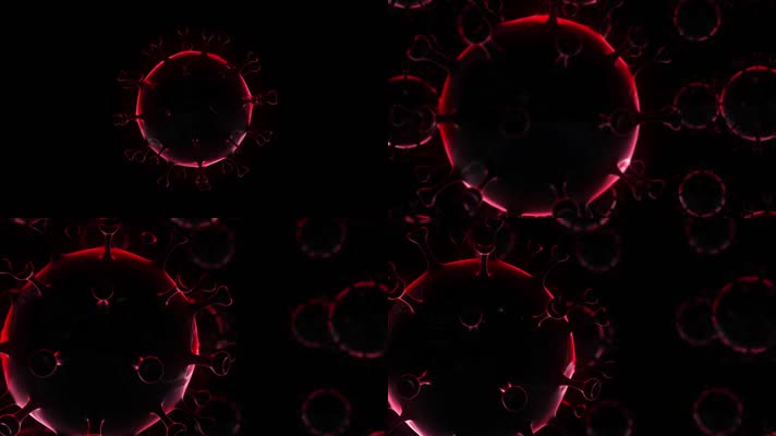 3D新型冠状病毒扩散视频背景