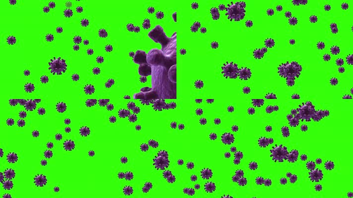 3D新型冠状病毒运动绿屏抠像