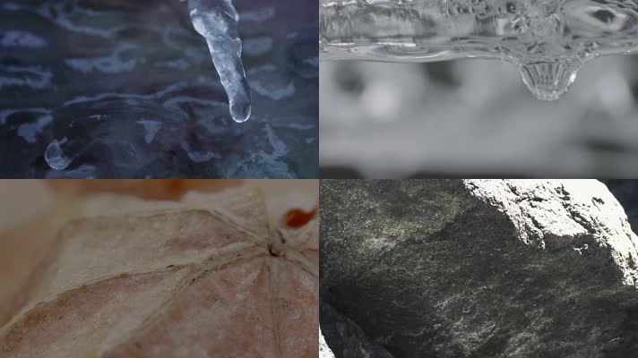 冰雪融化、季节变化、冰凌滴水、河流小溪