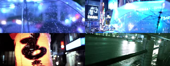 唯美浪漫，城市下雨，城市雨景