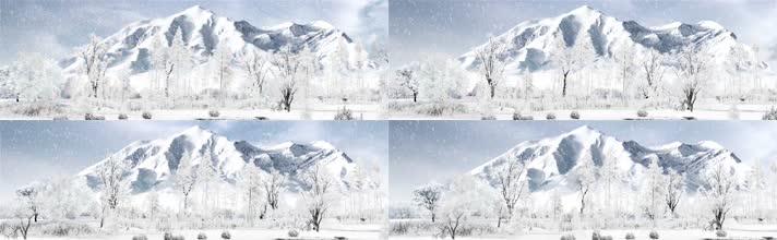 4K雪景雪山