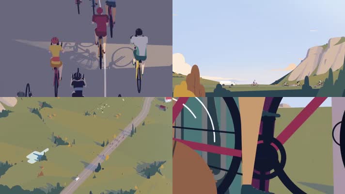 公路自行车赛动画