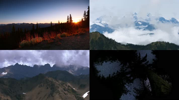 4K 风光摄影 森林 山脉 雪山