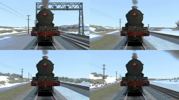 3D蒸汽老火车头1分50秒带音效