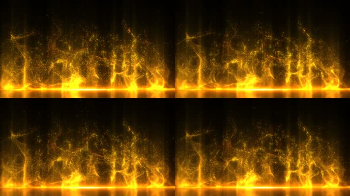 金色粒子火焰背景02