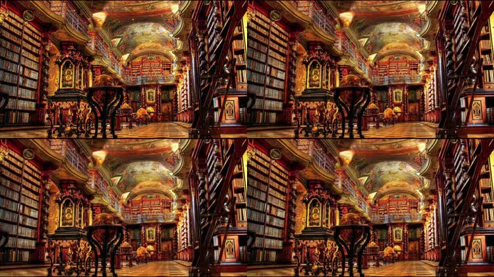 哈利波特魔法图书馆场景