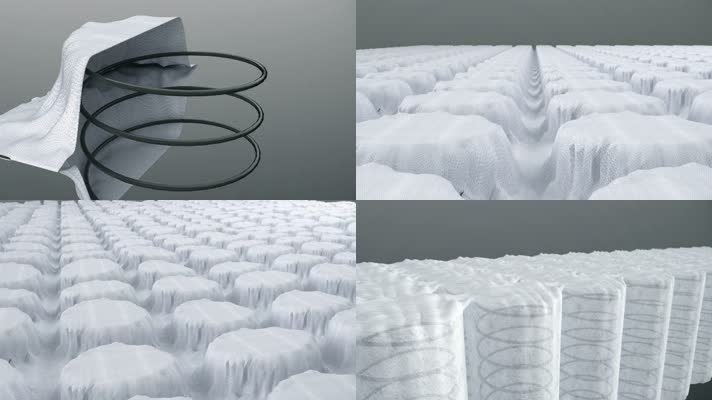 3D弹簧床垫动画